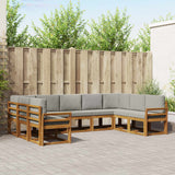 vidaXL Buiten bank set 9 pcs Naturel Massief Acacia Hout