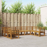 vidaXL Buiten bank set 9 pcs Naturel Massief Acacia Hout