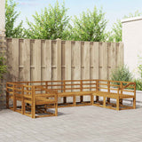 vidaXL Buiten bank set 9 pcs Naturel Massief Acacia Hout