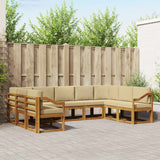 vidaXL Buiten bank set 9 pcs Naturel Massief Acacia Hout
