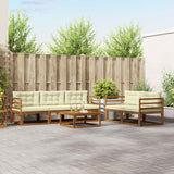 vidaXL Buiten bank set 6 pcs Naturel Massief Acacia Hout