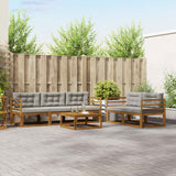 vidaXL Buiten bank set 6 pcs Naturel Massief Acacia Hout