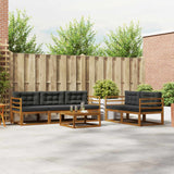 vidaXL Buiten bank set 6 pcs Naturel Massief Acacia Hout