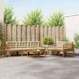 vidaXL Buiten bank set 6 pcs Naturel Massief Acacia Hout