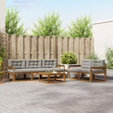 vidaXL Buiten bank set 6 pcs Naturel Massief Acacia Hout