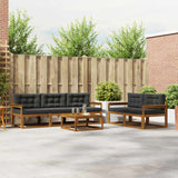 vidaXL Buiten bank set 6 pcs Naturel Massief Acacia Hout
