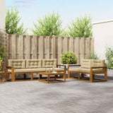 vidaXL Buiten bank set 6 pcs Naturel Massief Acacia Hout
