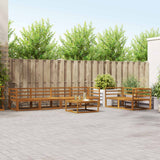 vidaXL Buiten bank set 7 pcs Naturel Massief Acacia Hout