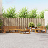 vidaXL Buiten bank set 7 pcs Naturel Massief Acacia Hout