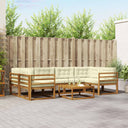 vidaXL Ensemble de 7 bancs de jardin en bois d'acacia massif Naturel