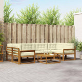 vidaXL Ensemble de 7 bancs de jardin en bois d'acacia massif Naturel