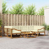 vidaXL Ensemble de 7 bancs de jardin en bois d'acacia massif Naturel