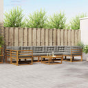vidaXL Outdoor sofa set 8 pcs Natural Solid Acacia Wood