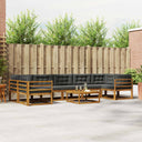 vidaXL Outdoor sofa set 8 pcs Natural Solid Acacia Wood