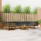 vidaXL Outdoor sofa set 8 pcs Natural Solid Acacia Wood