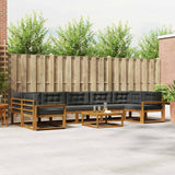 vidaXL Outdoor sofa set 8 pcs Natural Solid Acacia Wood