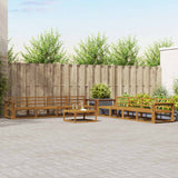 vidaXL Outdoor Sofa Set 9 pcs Natural Solid Acacia Wood