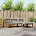 vidaXL Outdoor Sofa Set 4 pcs Natural Solid Acacia Wood