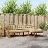 vidaXL Outdoor Sofa Set 4 pcs Natural Solid Acacia Wood