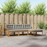vidaXL Outdoor Sofa Set 4 pcs Natural Solid Acacia Wood