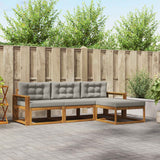 vidaXL Outdoor Sofa Set 4 pcs Natural Solid Acacia Wood