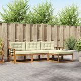 vidaXL Outdoor Sofa Set 4 pcs Natural Solid Acacia Wood