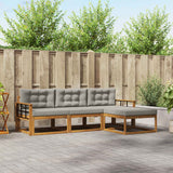vidaXL Outdoor Sofa Set 4 pcs Natural Solid Acacia Wood