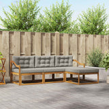 vidaXL Outdoor Sofa Set 4 pcs Natural Solid Acacia Wood
