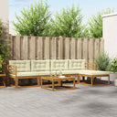 vidaXL Buiten bank set 6 pcs Naturel Massief Acacia Hout