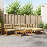 vidaXL Buiten bank set 6 pcs Naturel Massief Acacia Hout