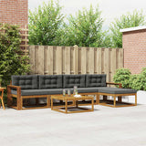 vidaXL Buiten bank set 6 pcs Naturel Massief Acacia Hout