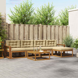 vidaXL Buiten bank set 6 pcs Naturel Massief Acacia Hout