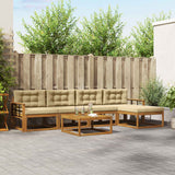 vidaXL Buiten bank set 6 pcs Naturel Massief Acacia Hout