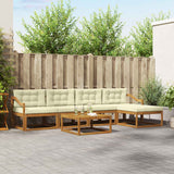 vidaXL Buiten bank set 6 pcs Naturel Massief Acacia Hout