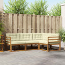 vidaXL Outdoor Sofa Set 4 pcs Natural Solid Acacia Wood