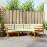 vidaXL Outdoor Sofa Set 4 pcs Natural Solid Acacia Wood