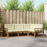 vidaXL Outdoor Sofa Set 4 pcs Natural Solid Acacia Wood
