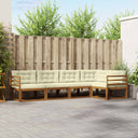 vidaXL Outdoor Sofa Set 5 pcs Natural Solid Acacia Wood
