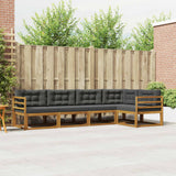 vidaXL Outdoor Sofa Set 5 pcs Natural Solid Acacia Wood