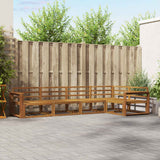 vidaXL Outdoor Sofa Set 5 pcs Natural Solid Acacia Wood