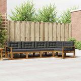 vidaXL Outdoor Sofa Set 5 pcs Natural Solid Acacia Wood