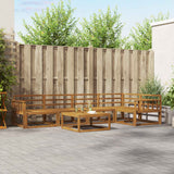 vidaXL Salon de jardin 6 pcs Bois d'acacia massif Naturel