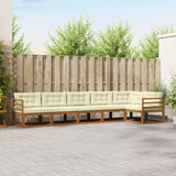 vidaXL Outdoor Lounge Set 6 pcs Natural Solid Acacia Wood