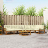 vidaXL Buiten bank set 7 pcs Naturel Massief Acacia Hout
