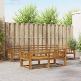 vidaXL Ensemble de 7 bancs de jardin en bois d'acacia massif Naturel
