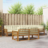 vidaXL Ensemble de 7 bancs de jardin en bois d'acacia massif Naturel