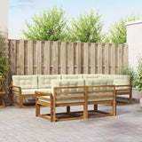 vidaXL Ensemble de 7 bancs de jardin en bois d'acacia massif Naturel