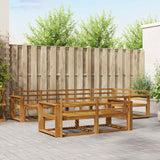 vidaXL Ensemble de 7 bancs de jardin en bois d'acacia massif Naturel