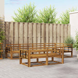 vidaXL Ensemble de 7 bancs de jardin en bois d'acacia massif Naturel