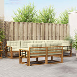 vidaXL Ensemble de 7 bancs de jardin en bois d'acacia massif Naturel